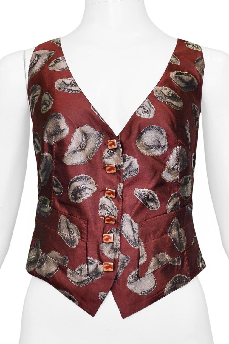 Vintage Jean Paul Gaultier Surrealist Eye Vest In Excellent Condition In Los Angeles, CA
