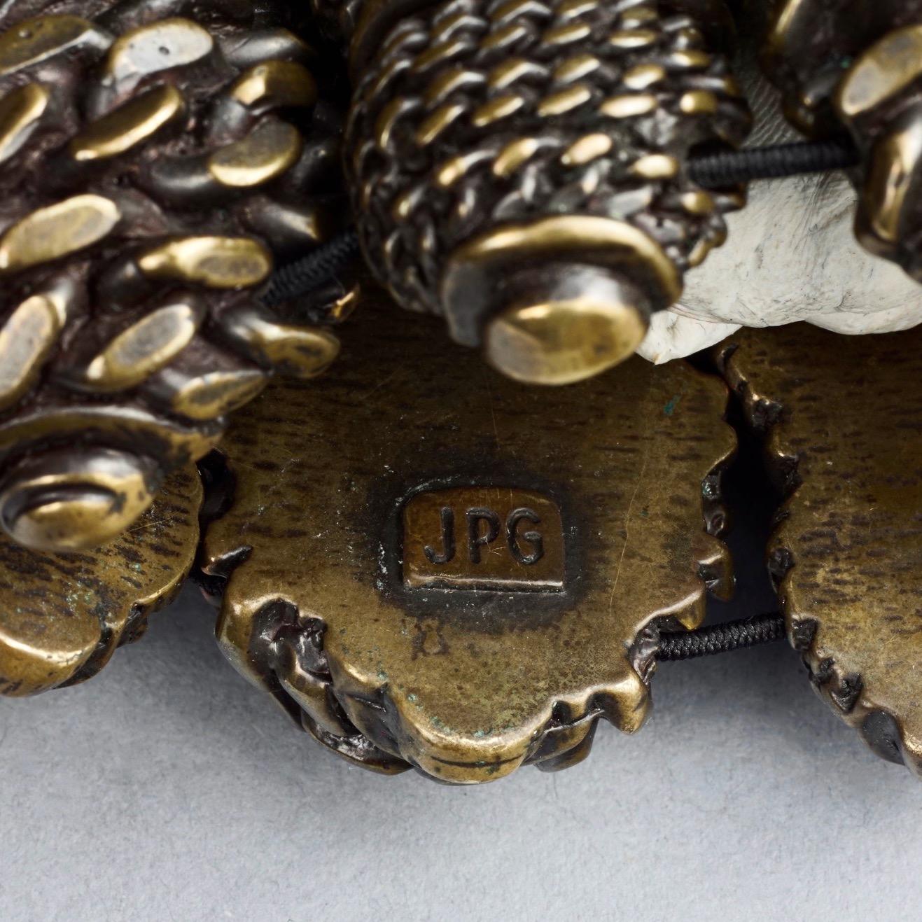Vintage JEAN PAUL GAULTIER Thimble Brutalist Cuff Bracelet For Sale 5
