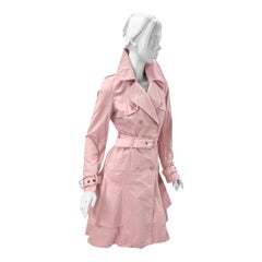 Vintage Jean Paul Gaultier Tiered Ruffle Trench Coat Patent Leather Corset Belt
