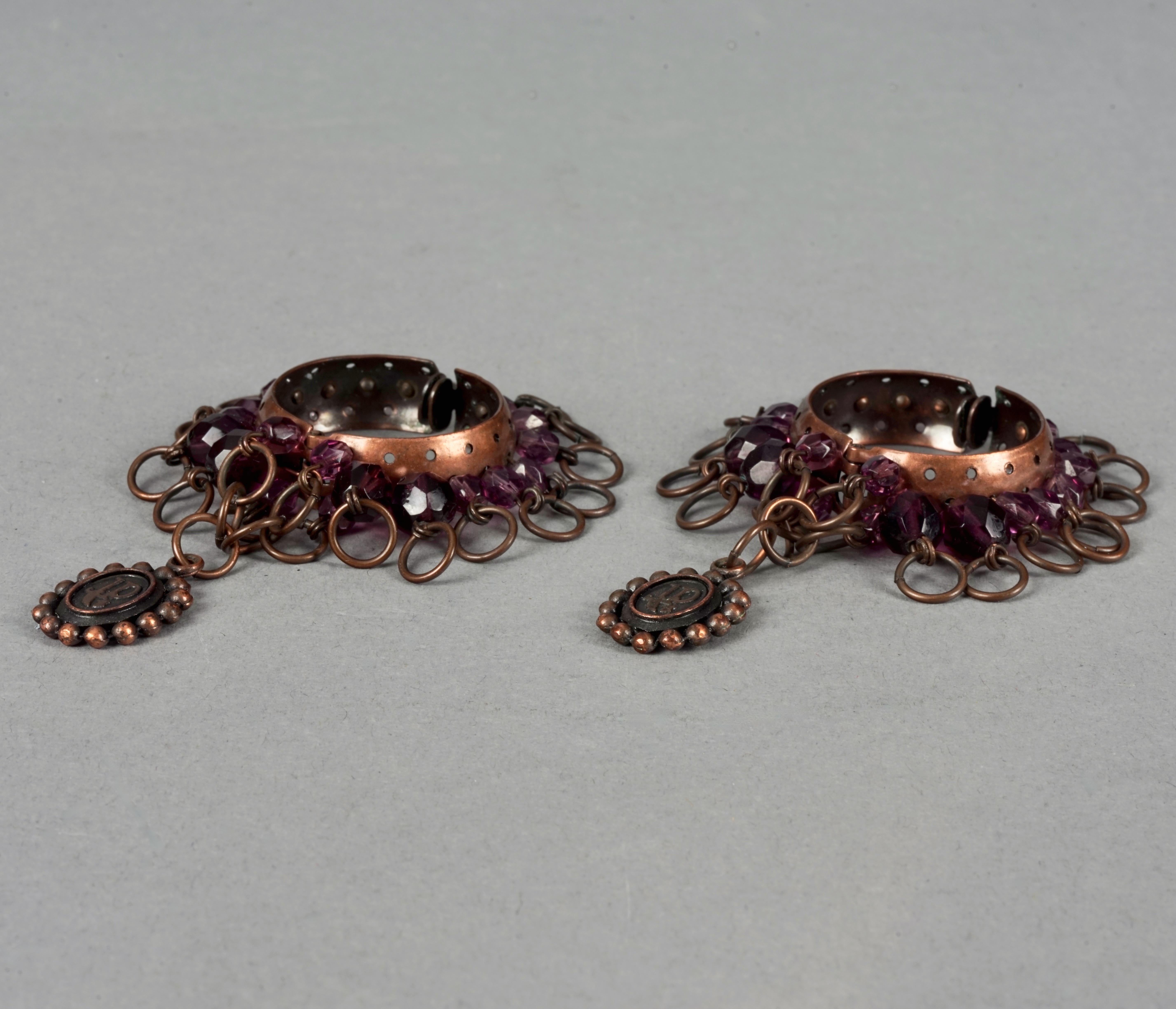 Women's Vintage JEAN PAUL GAULTIER Tribal Creole Beaded Earrings For Sale