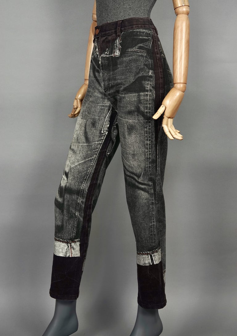 Vintage JEAN PAUL GAULTIER Collection Trompe L'Oeil Pantalon Illusion en  Denim sur 1stDibs | jean paul gaultier trompe l'oeil