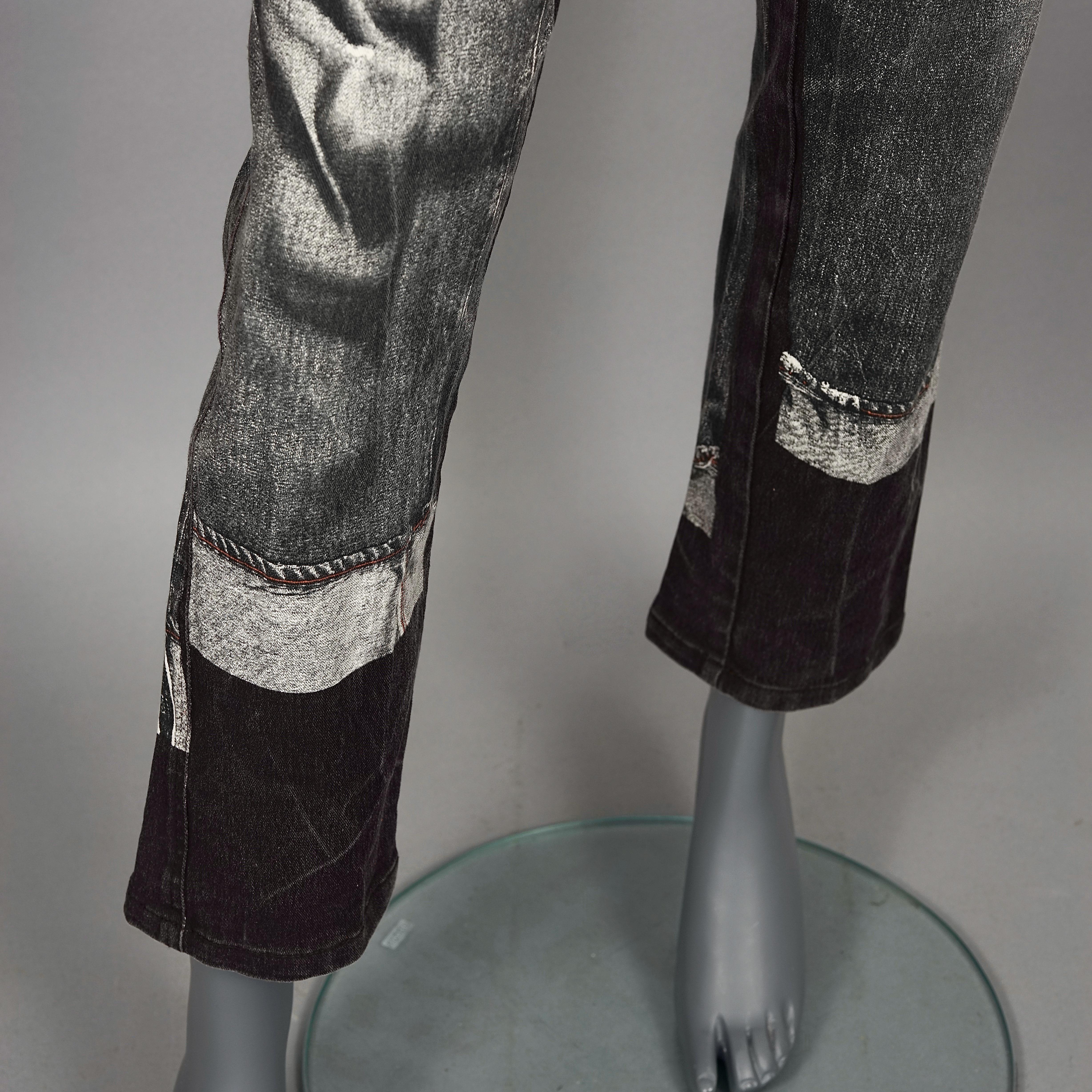 Women's or Men's Vintage JEAN PAUL GAULTIER Trompe L'Oeil Collection Denim Illusion Pants