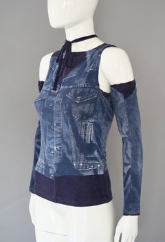 Vintage JEAN PAUL GAULTIER Trompe L'oeil Detachable Sleeves Top Shirt
