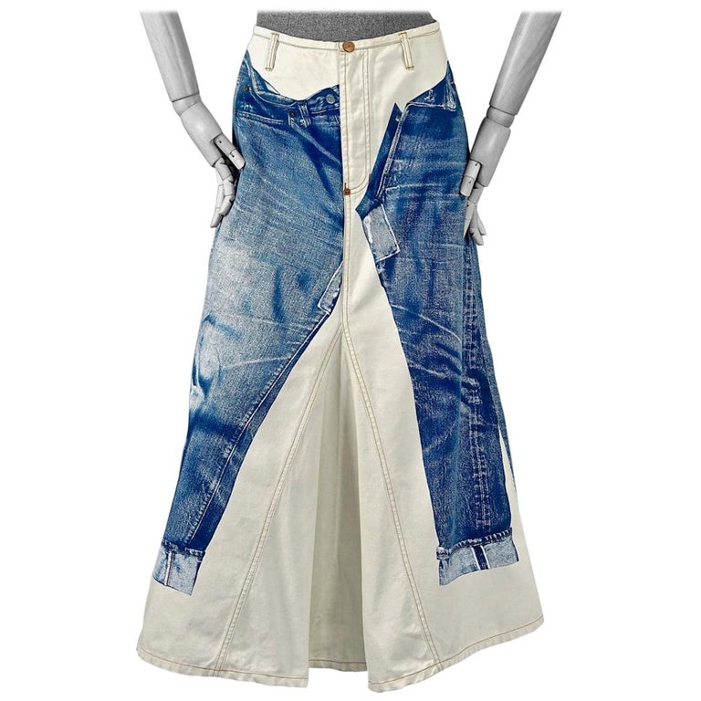 Vintage JEAN PAUL GAULTIER Trompe L'oeil Illusion Denim Vintage JEAN PAUL GAULTIER Trompe L'oeil Illusion Denim