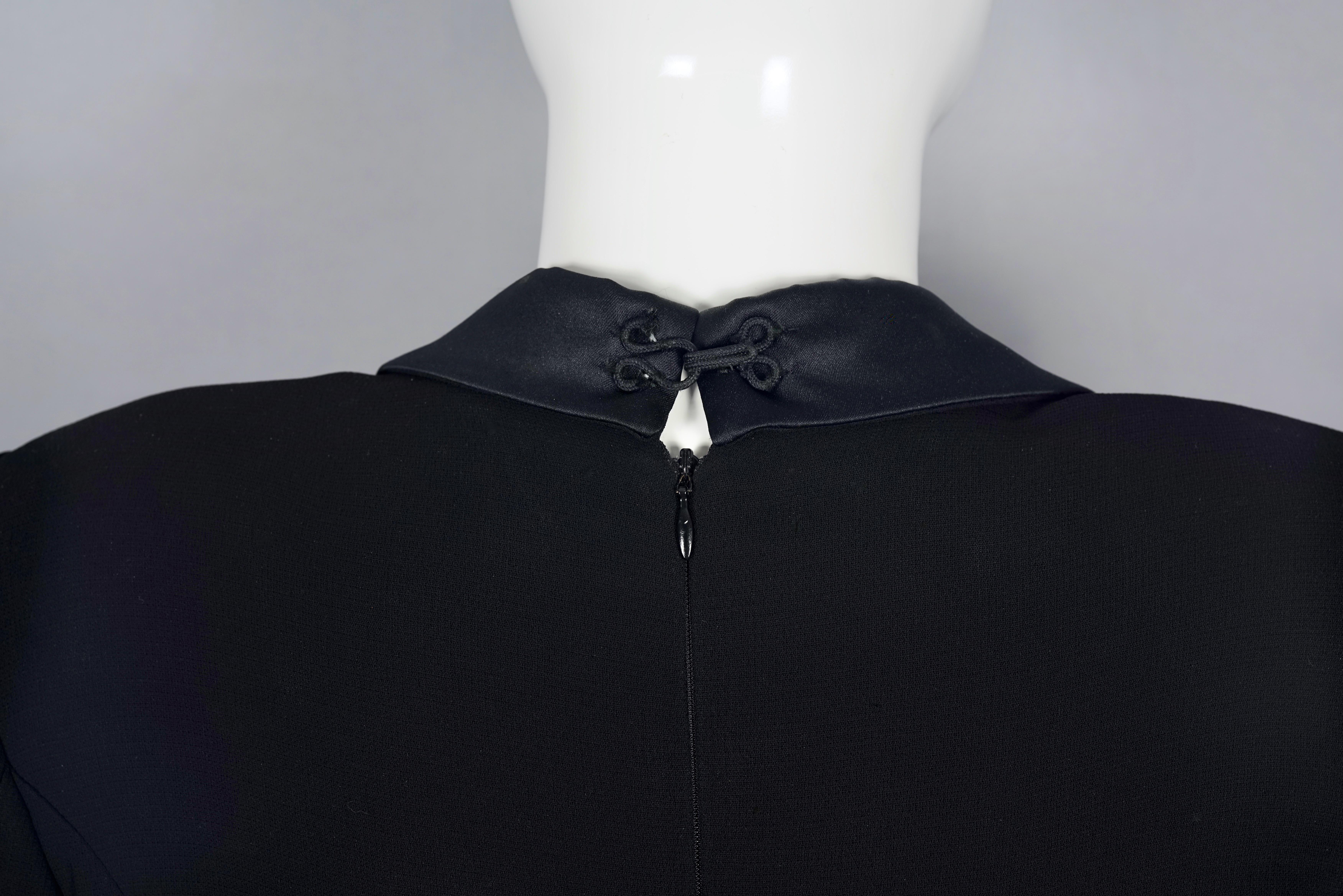 Vintage JEAN PAUL GAULTIER Trompe L'oeil Smoking Black Tuxedo Long Dress For Sale 6