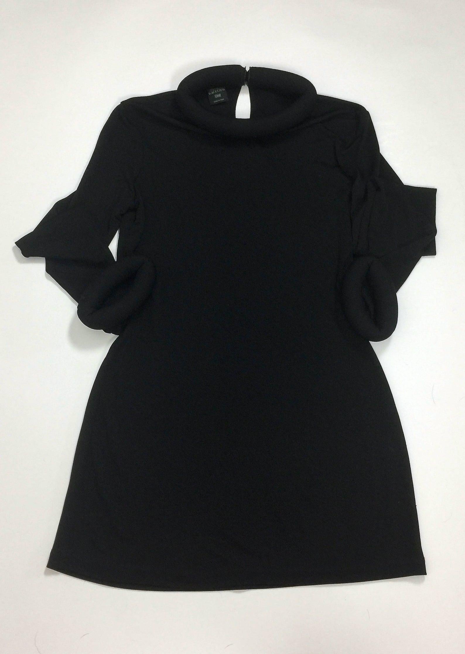 Vintage JEAN PAUL GAULTIER Tube Collar Cuff Black Dress For Sale 7