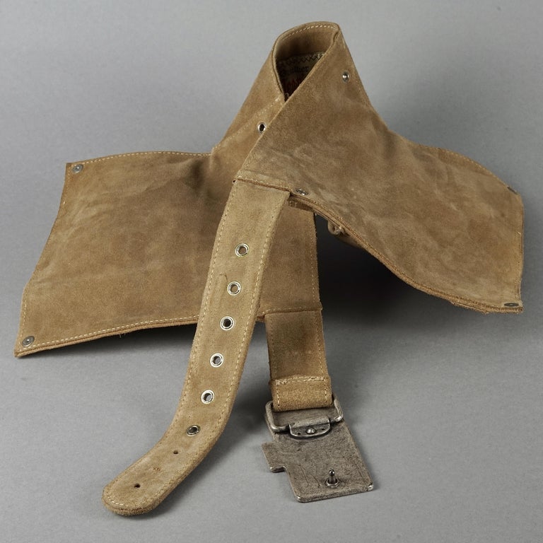Vintage JEAN PAUL GAULTIER Utility Suede Leather Fanny Belt Bag at