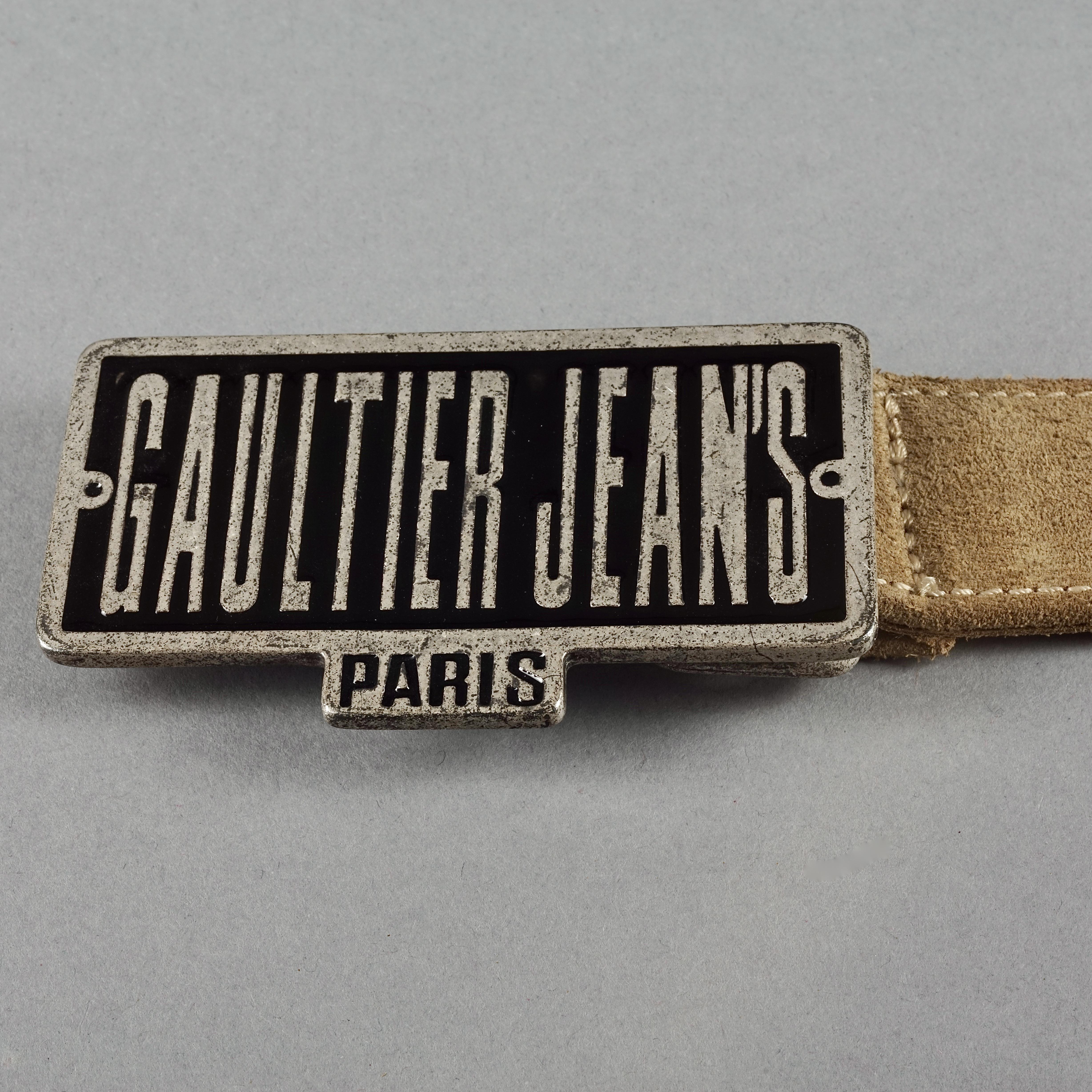 Vintage JEAN PAUL GAULTIER Utility Suede Leather Fanny Belt Bag 1