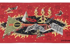 Vintage Jean Picart Le Doux Pictorial Tapestry ‘Musique de Chambre  Rug & Kilim