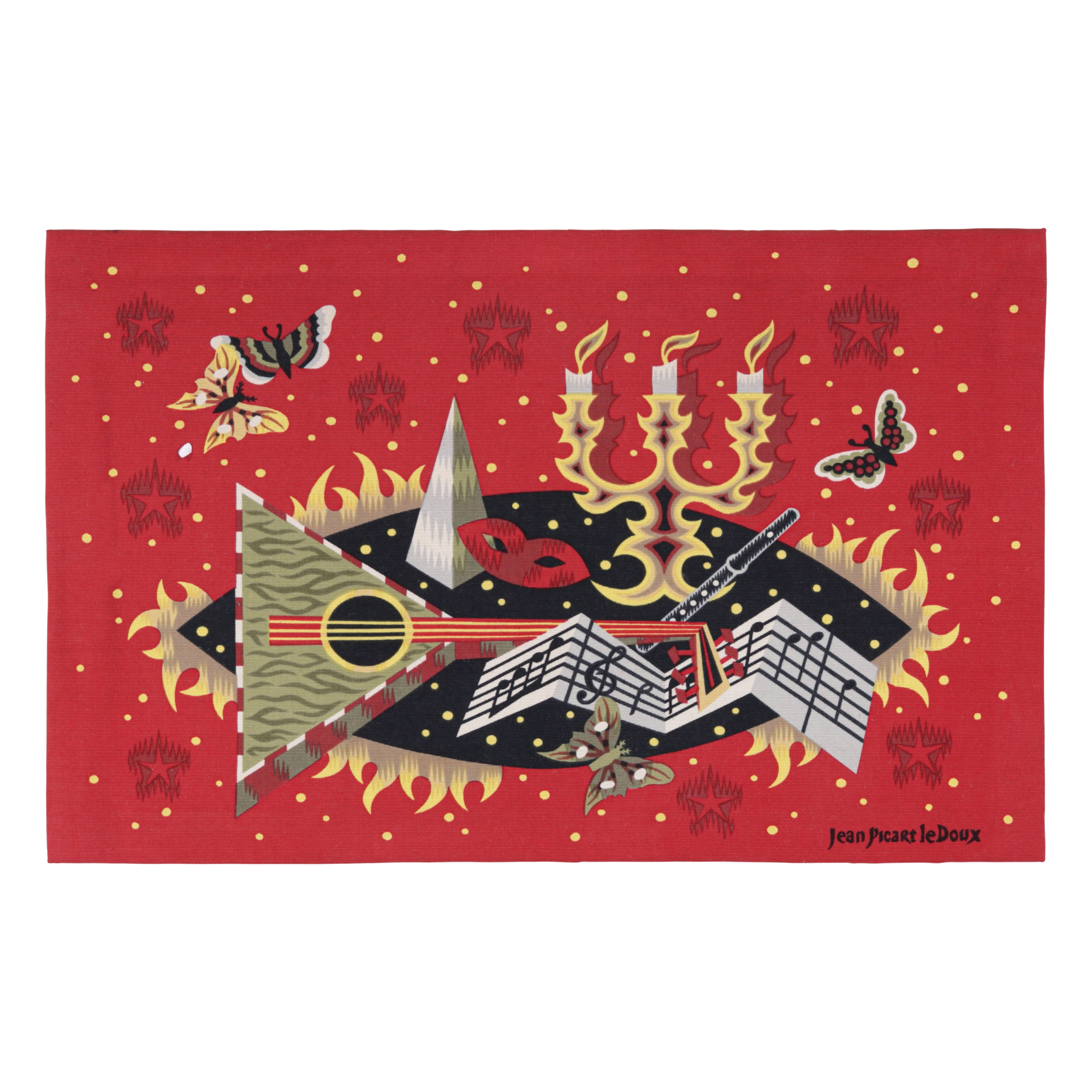Arazzo pittorico d'epoca "Musique de Chambre" di Jean Picart Le Doux  Rug & Kilim
