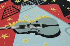 Vintage Jean Picart Le Doux Square Tapestry “Concerto de Ravel”  Rug & Kilim