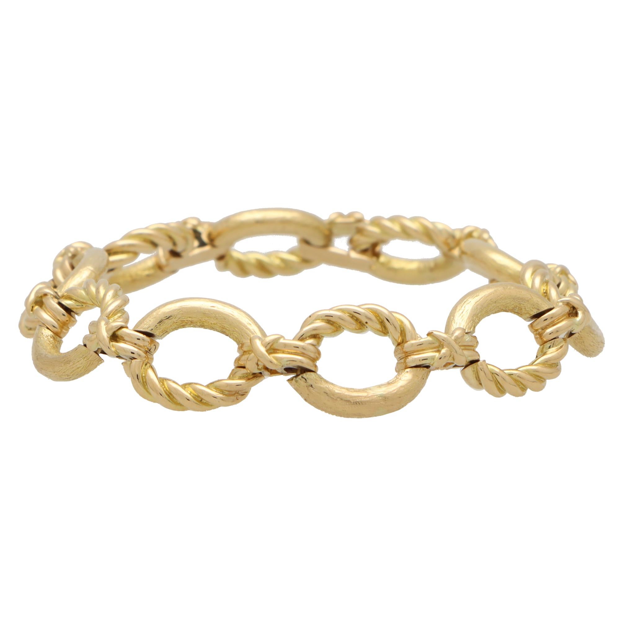 Vintage Jean Schlumberger Chunky Oval Link Bracelet In Excellent Condition For Sale In London, GB