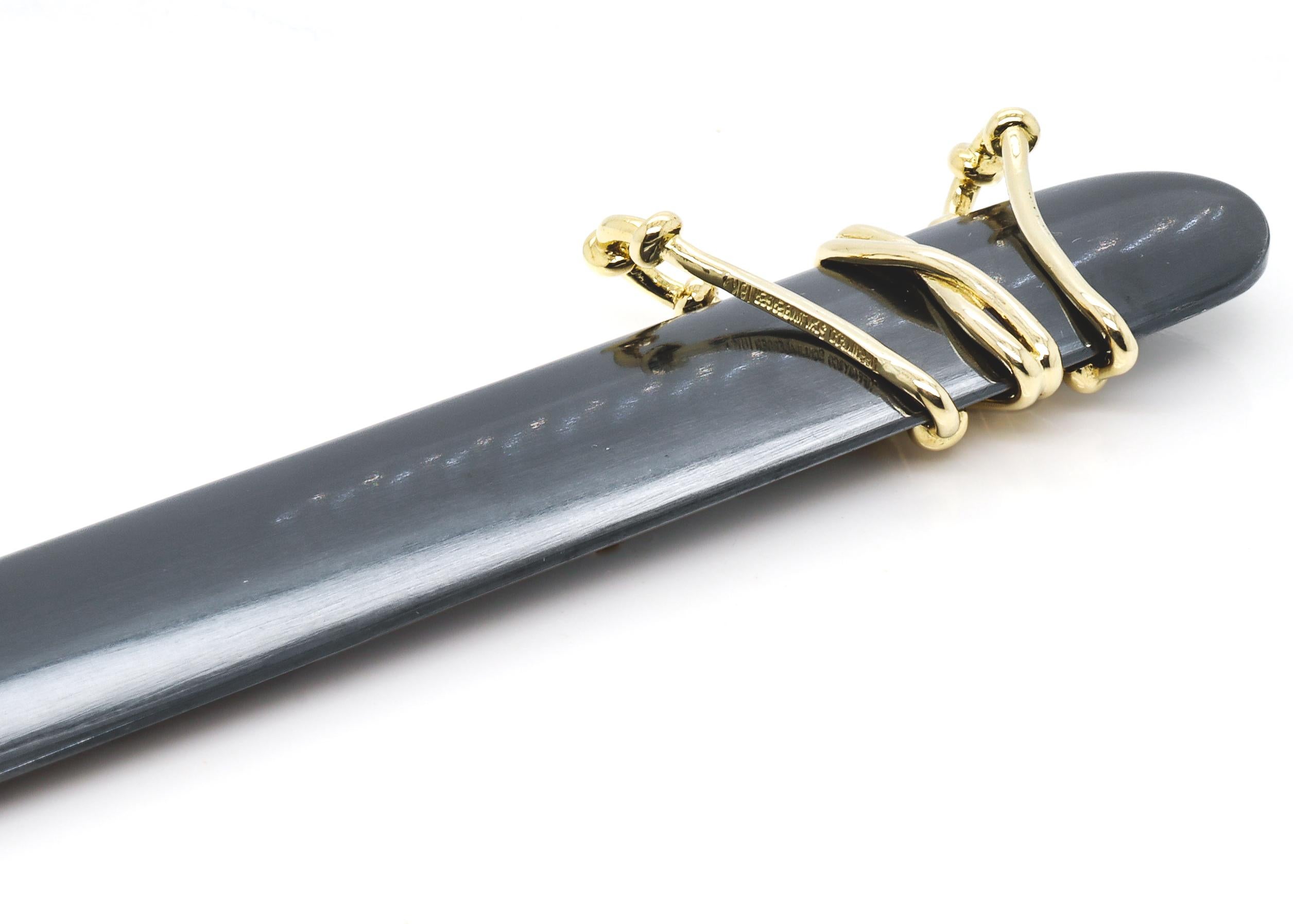 Vintage Jean Schlumberger for Tiffany & Co. 18K Gold & Hematite Letter Opener For Sale 7
