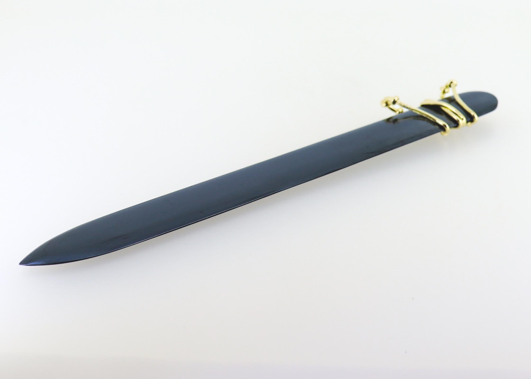 Vintage Jean Schlumberger for Tiffany & Co. 18K Gold & Hematite Letter Opener For Sale 2