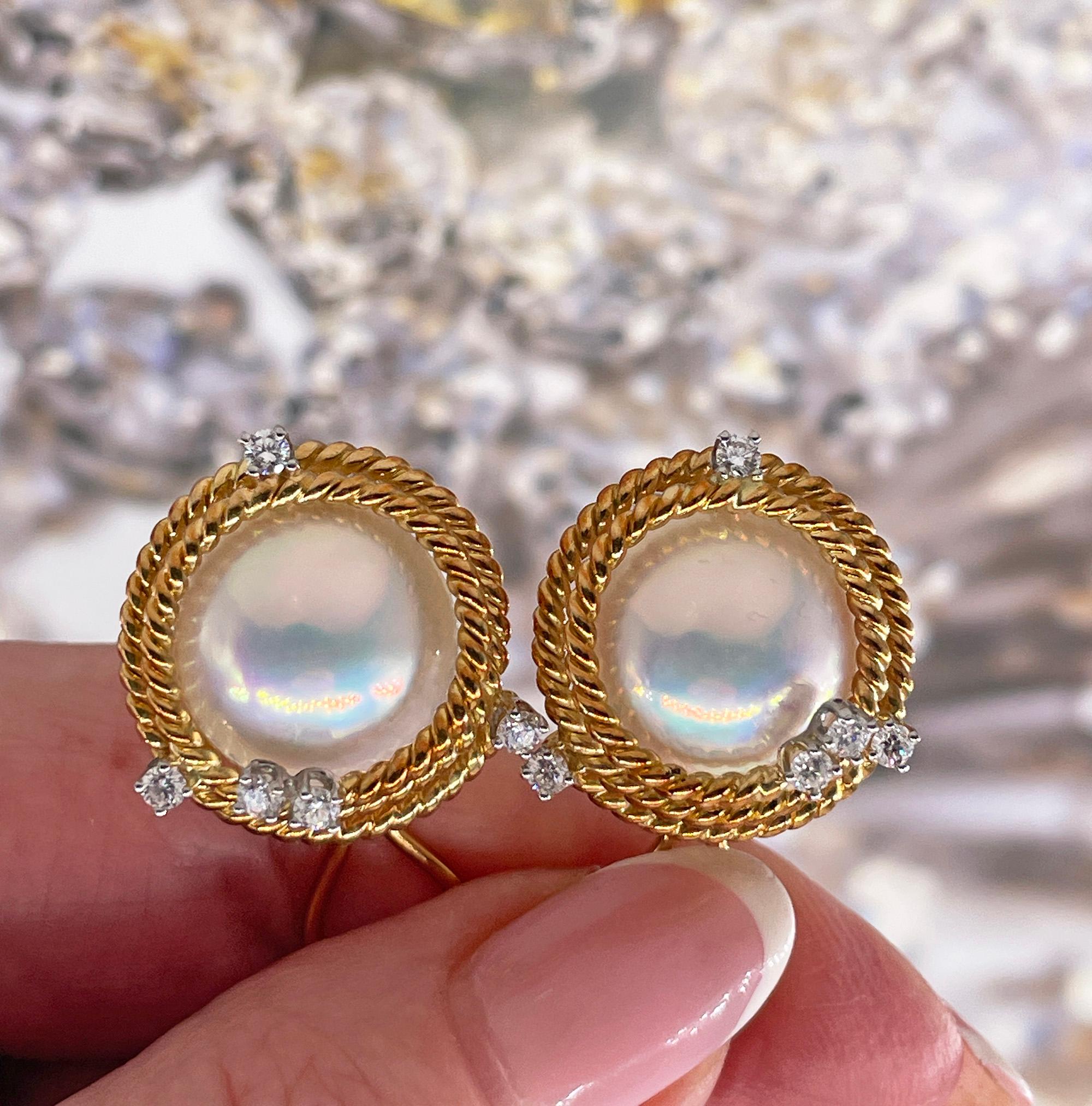 Vintage Jean Schlumberger Tiffany Rope Coil Pearl Diamond 18K Platinum Earrings For Sale 9