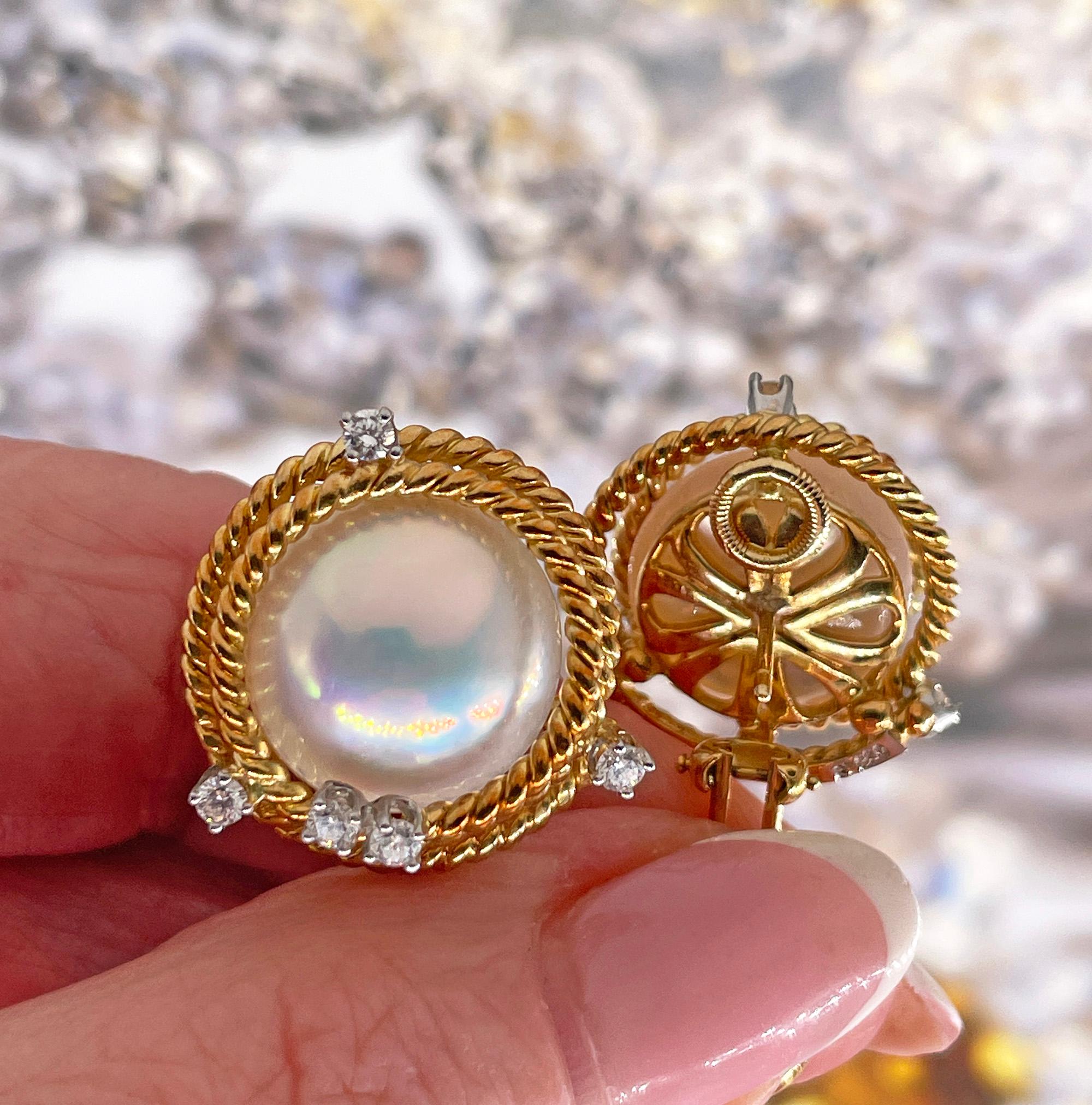 Vintage Jean Schlumberger Tiffany Rope Coil Pearl Diamond 18K Platinum Earrings For Sale 10