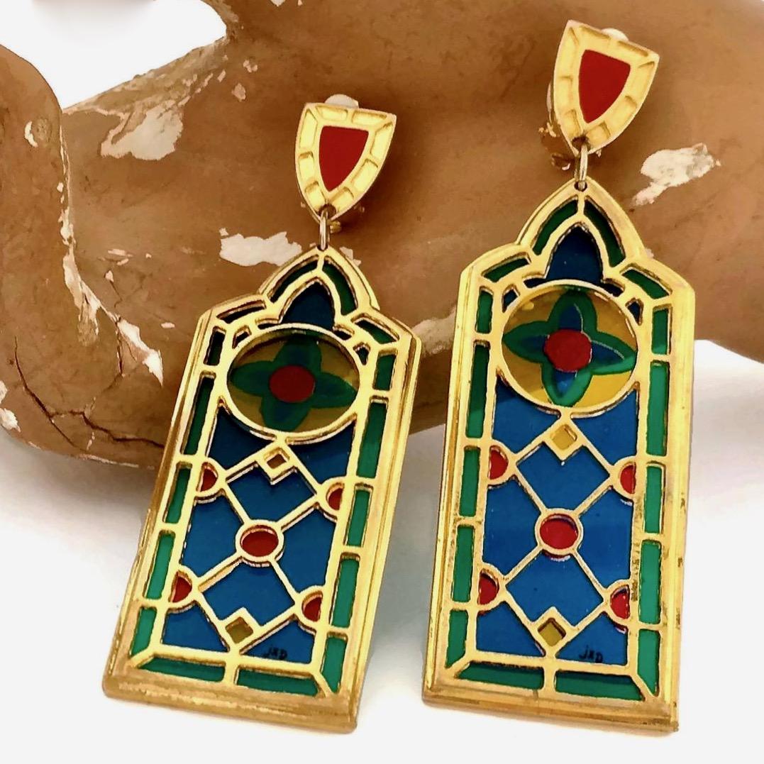 stained glass earings
