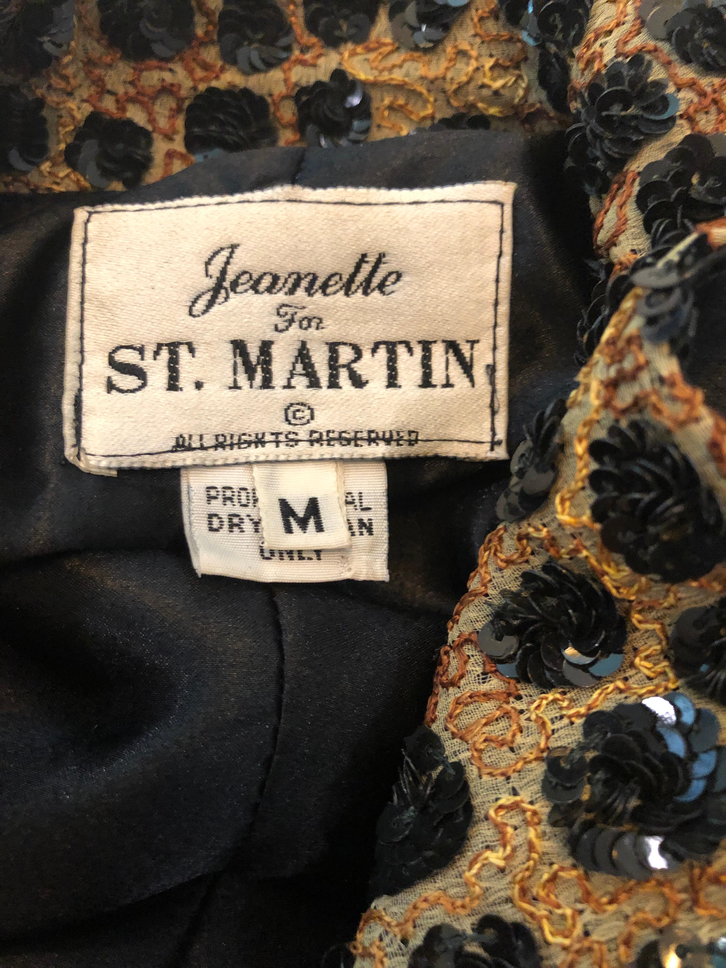 Vintage Jeanette Kastenberg 80s Chaqueta motera con lentejuelas y estampado de leopardo en venta 12