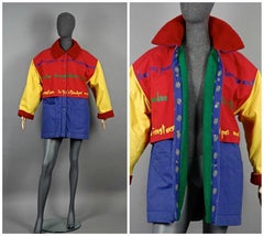 Vintage JEANS CHARLES de CASTELBAJAC Ko and Co Pop Colour Coat
