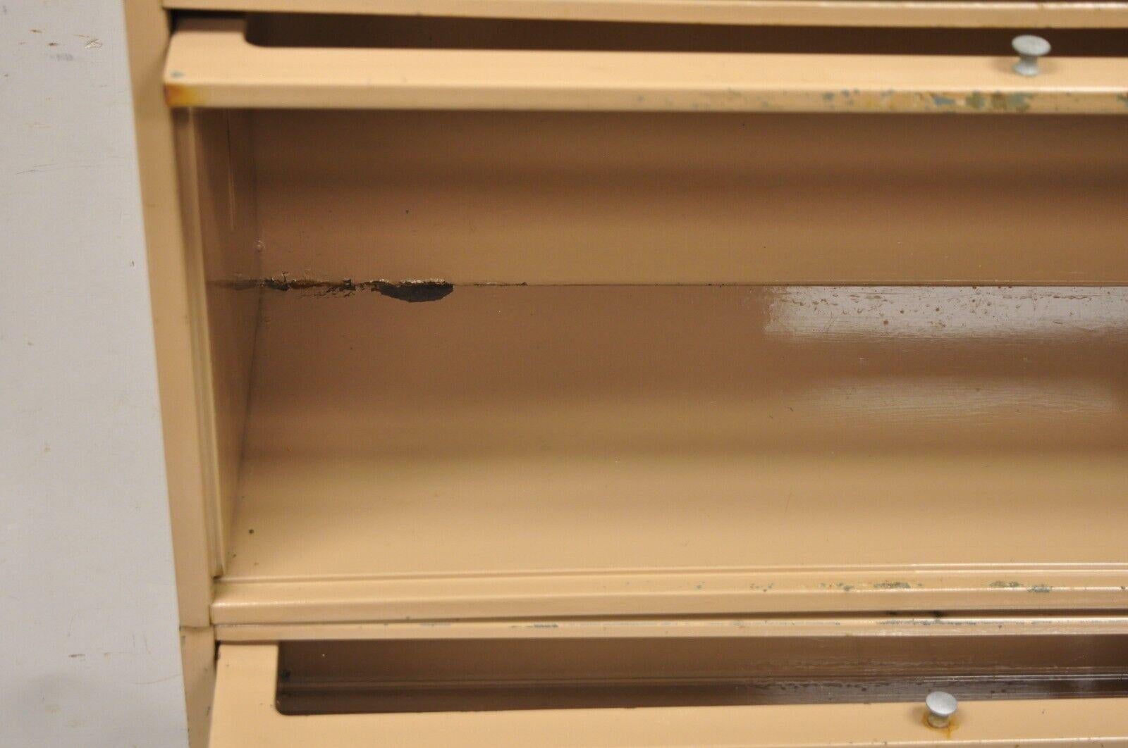 Vintage Jebco Steel Metal 2 Section Stacking Barrister Lawyers Bookcase 4