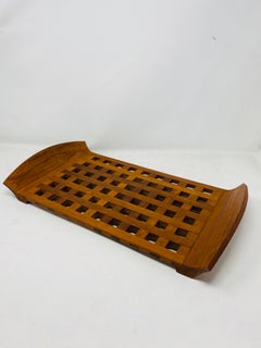 Vintage Jens Quistgaard Dansk Denmark Teak Lattice Serving Tray