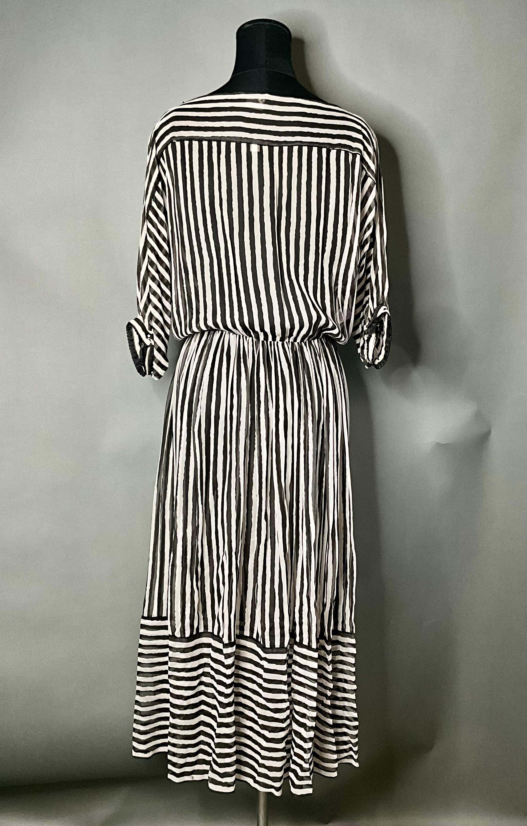 Vintage Jeri Striped Maxi Dress In Good Condition For Sale In Lake Worth Beach, FL