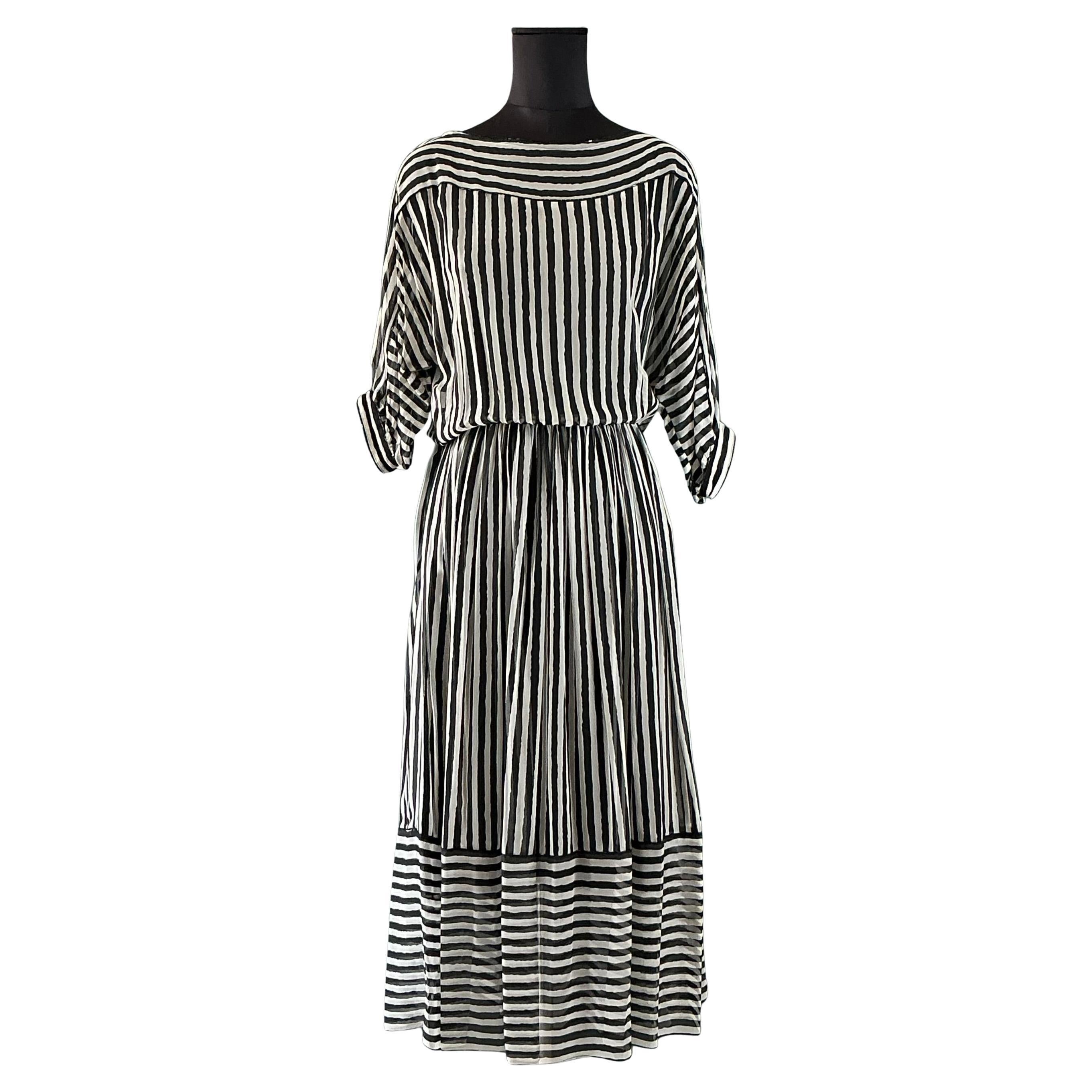 Vintage Jeri Striped Maxi Dress For Sale