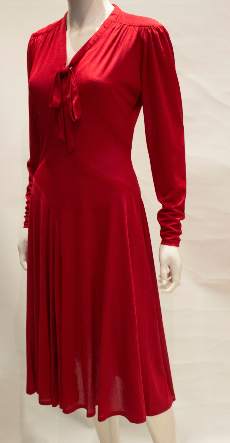Vintage Jerseymasters Red Dress For Sale at 1stDibs