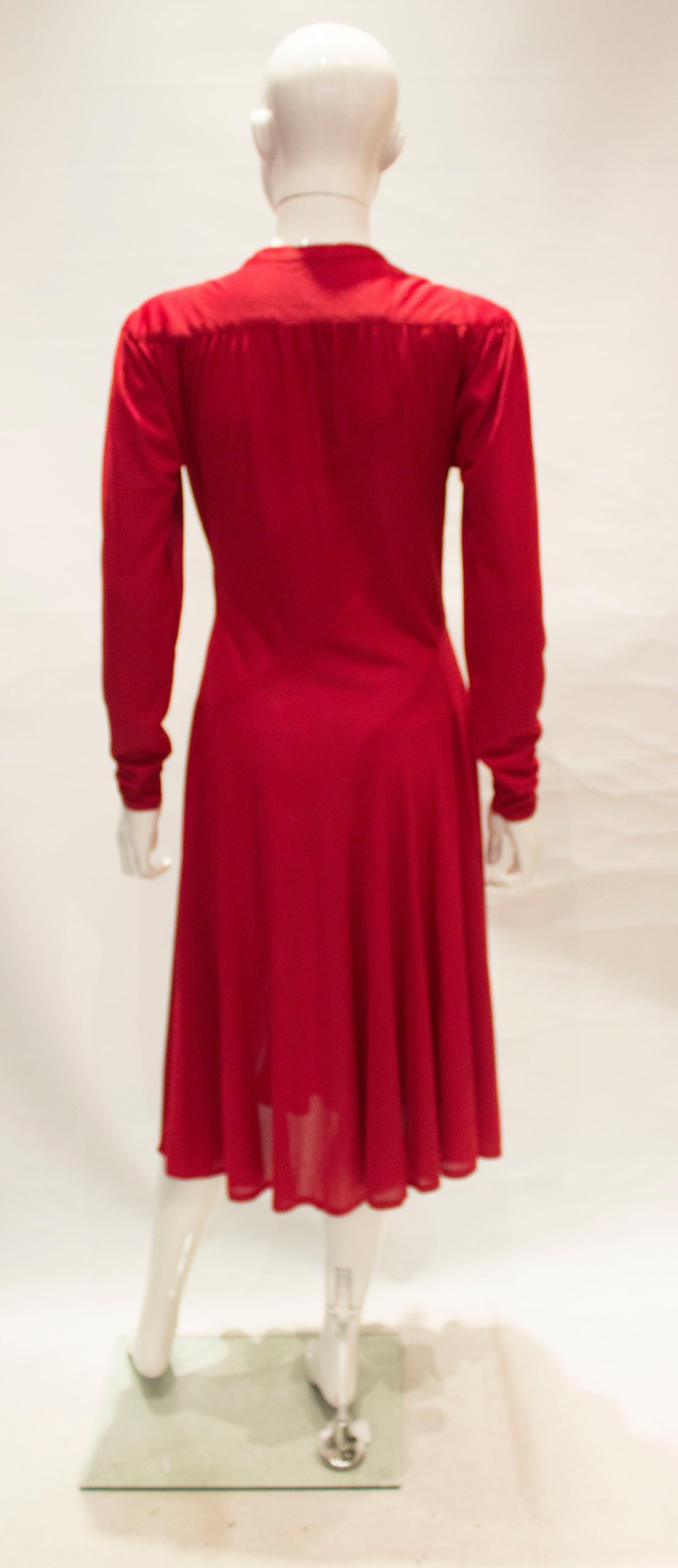 Vintage Jerseymasters Red Dress For Sale 3