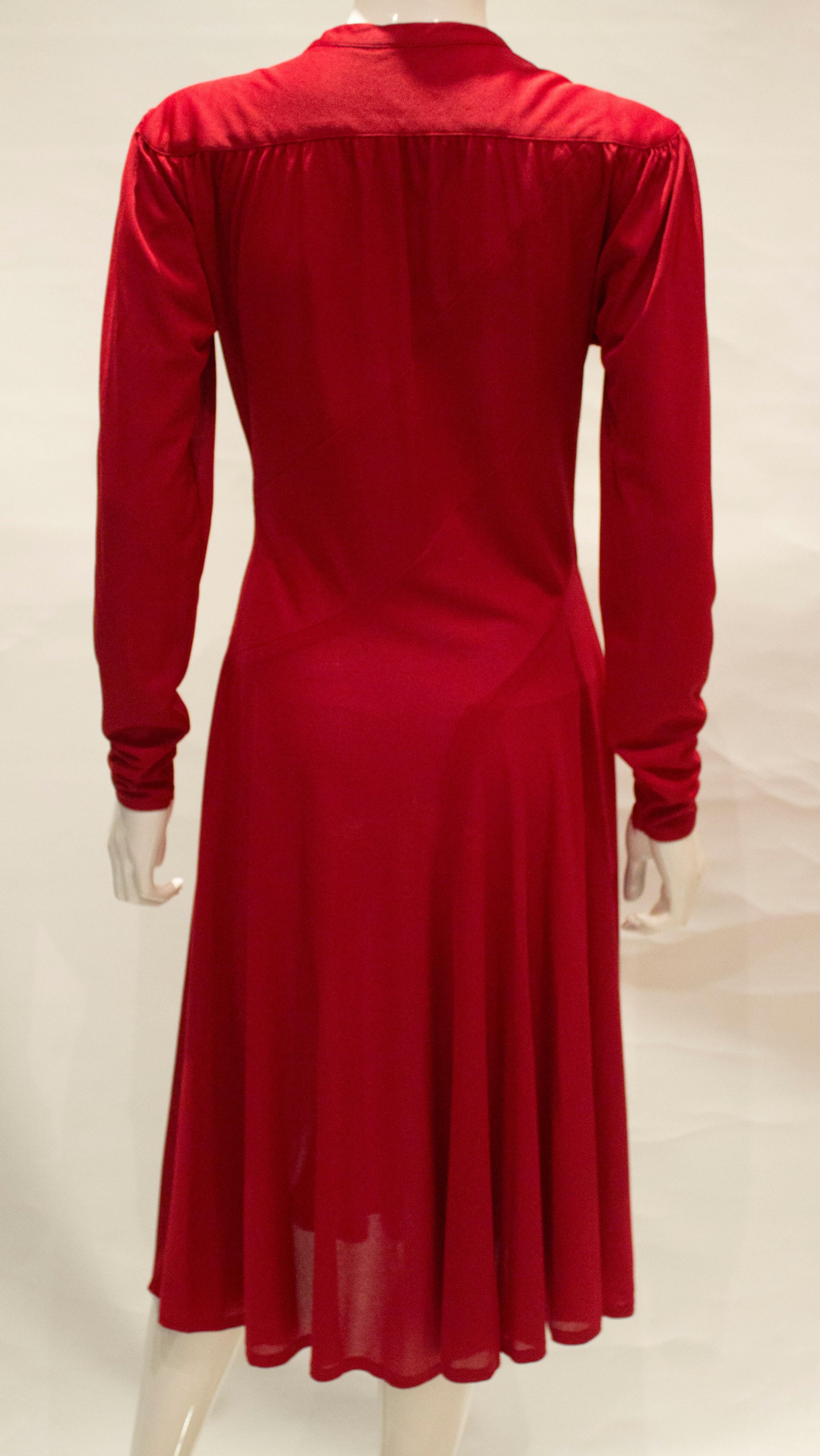 Vintage Jerseymasters Red Dress For Sale 4