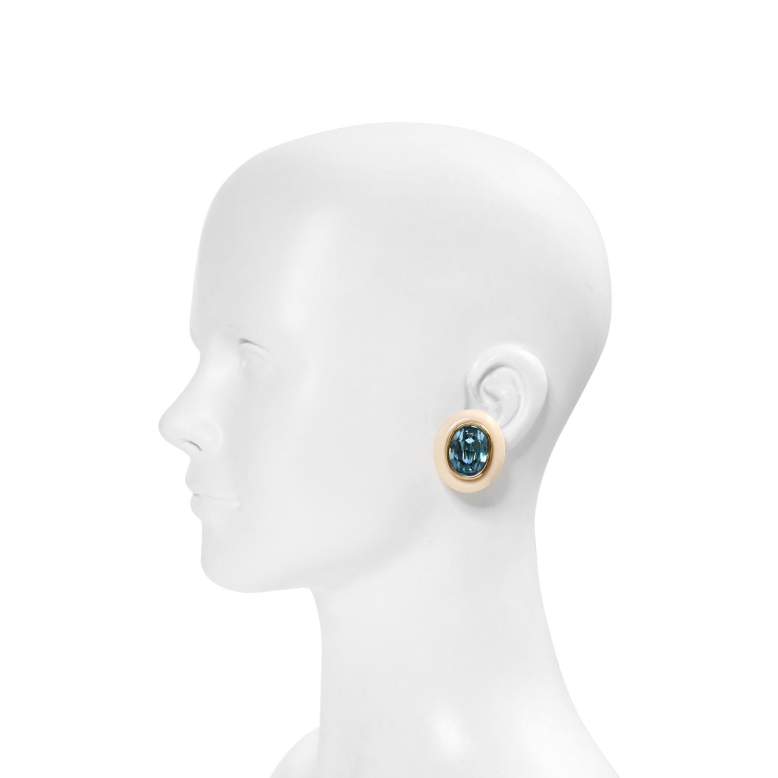 ivory colour earrings