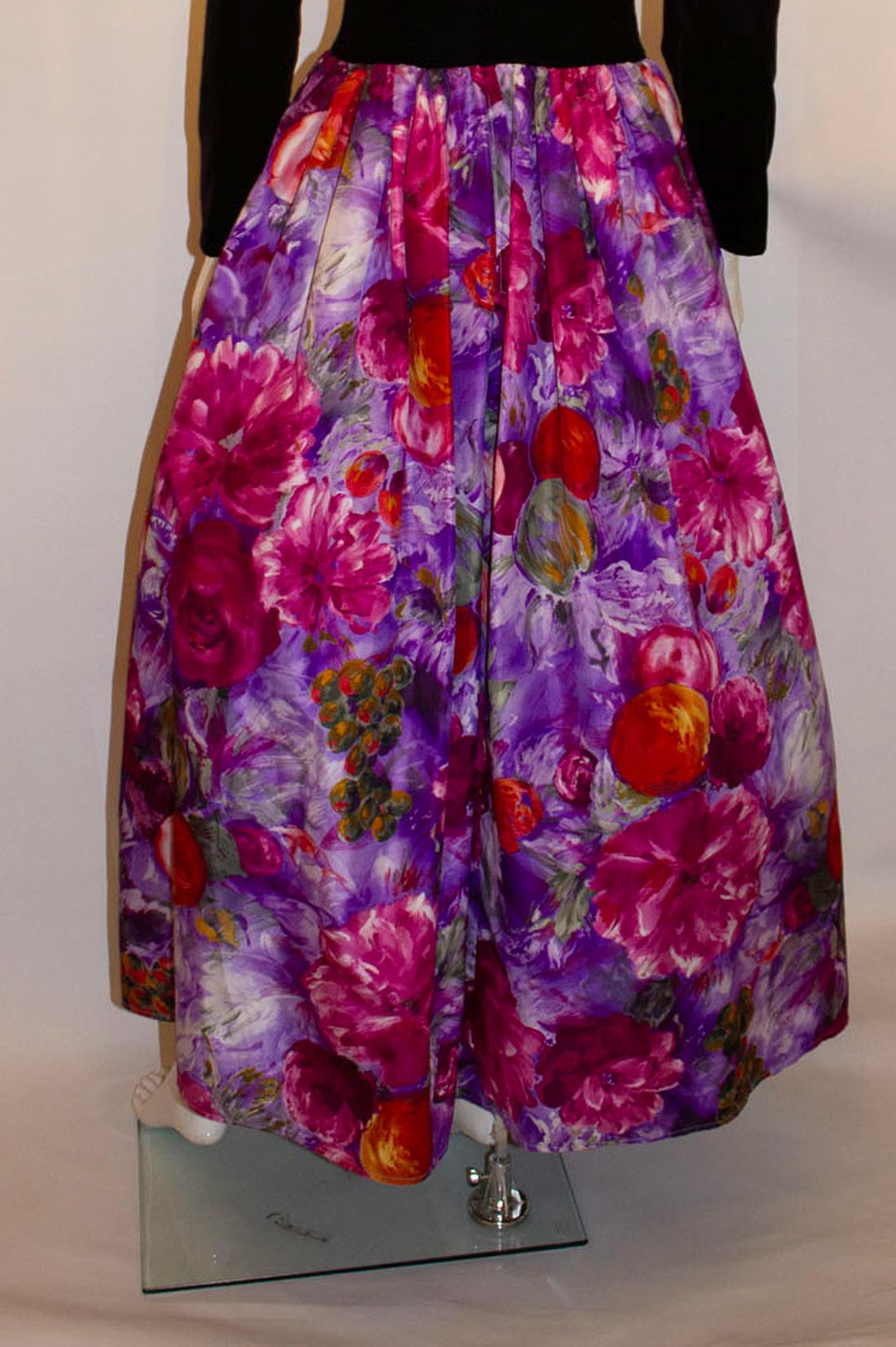 Vintage Jessica MClintock Floral Gown For Sale 2