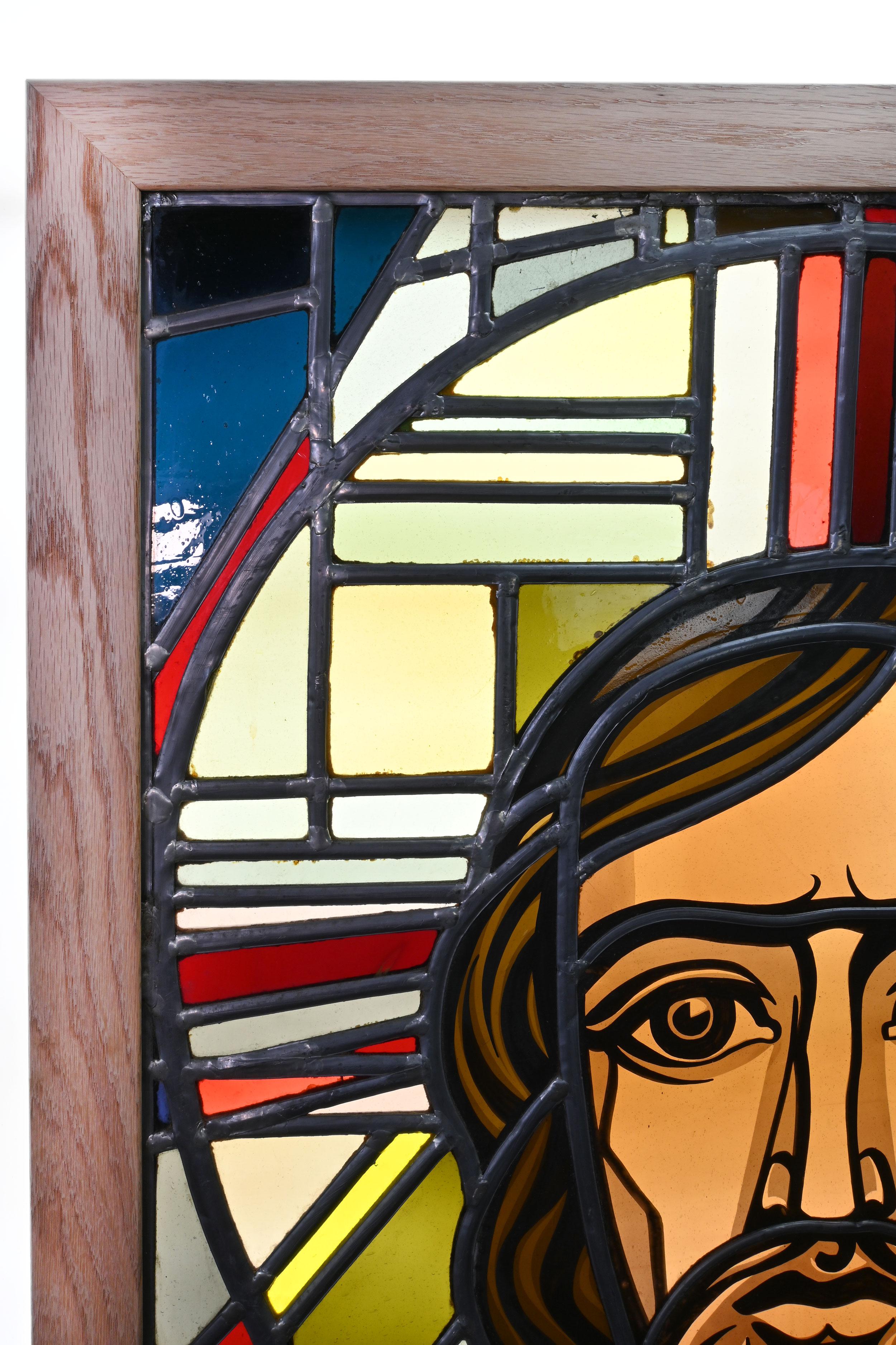 American Vintage Jesus Stained Glass Window