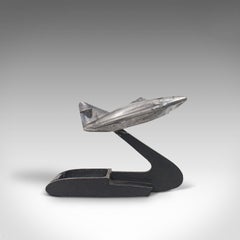 Vintage Jet Plane, English, Alloy, Decorative, Desk, Ornament Jet Age circa 1960