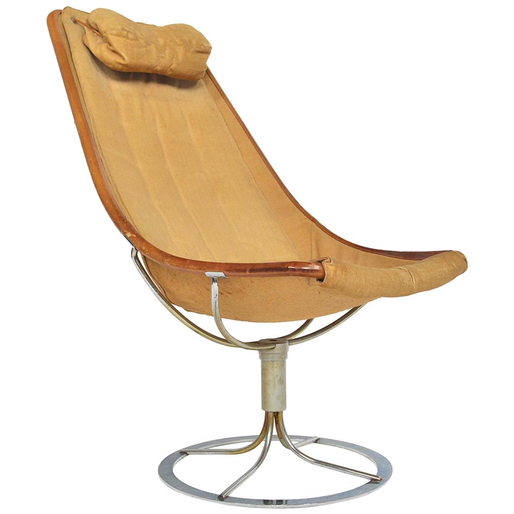 Vintage Jetson High Back Swivel Lounge Chair by Bruno Mathsson for DUX For Sale