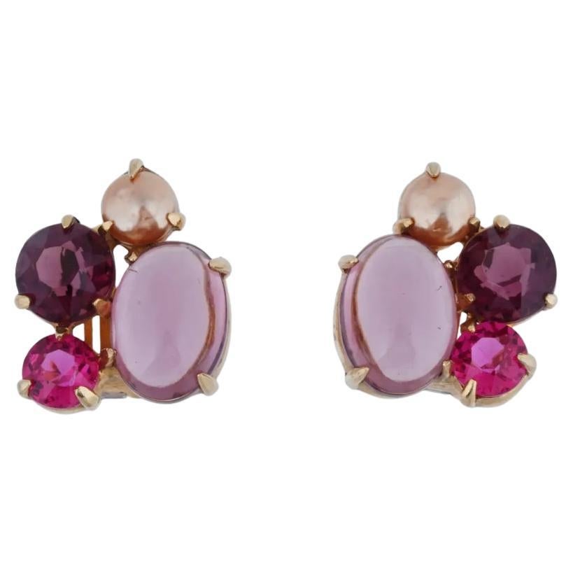 Boucles D'oreilles Clip Vintage Ciner En Métal Doré – Occasion, Style Ancien Couture