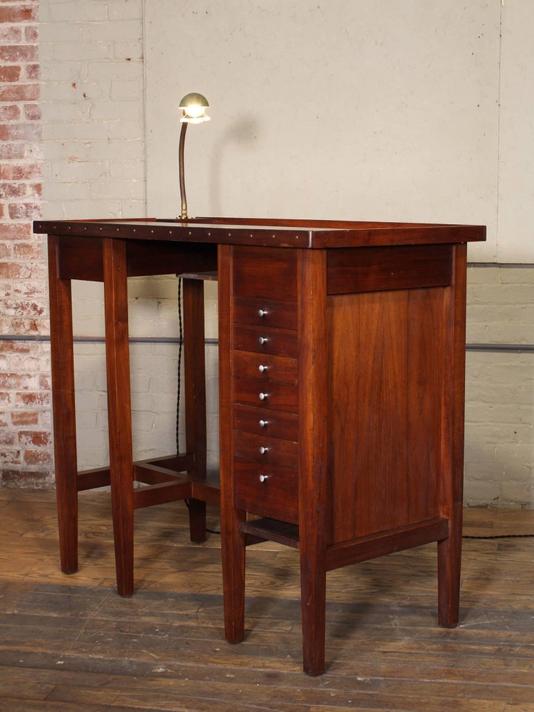 Vintage Jewelers Workbench Table and Desk Lamp with "LekTroLens" at