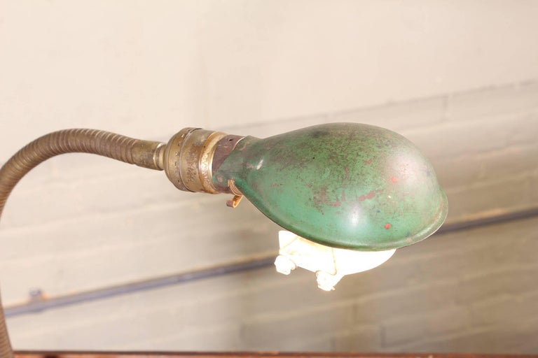 Vintage Jewelers Workbench Table and Desk Lamp with "LekTroLens" at