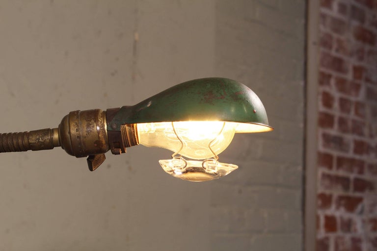 Vintage Jewelers Workbench Table and Desk Lamp with "LekTroLens" at