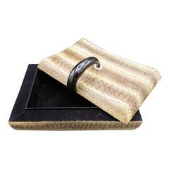 Vintage Jewellery Box in Leatherette and Velvet