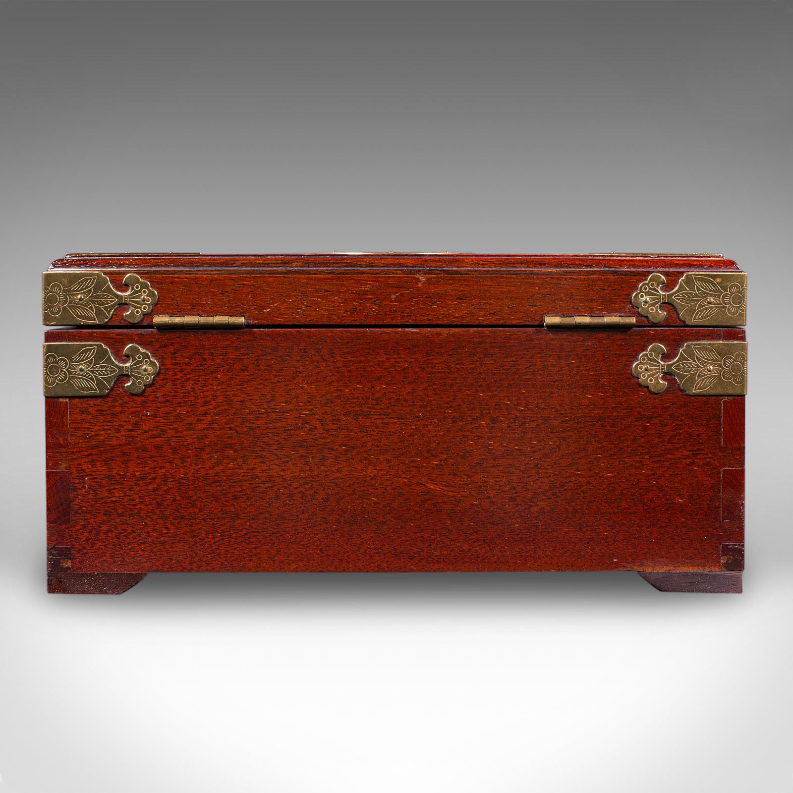 Chinese Vintage Jewellery Box, Oriental, Dressing Table Keepsake Case, Circa 1970 For Sale