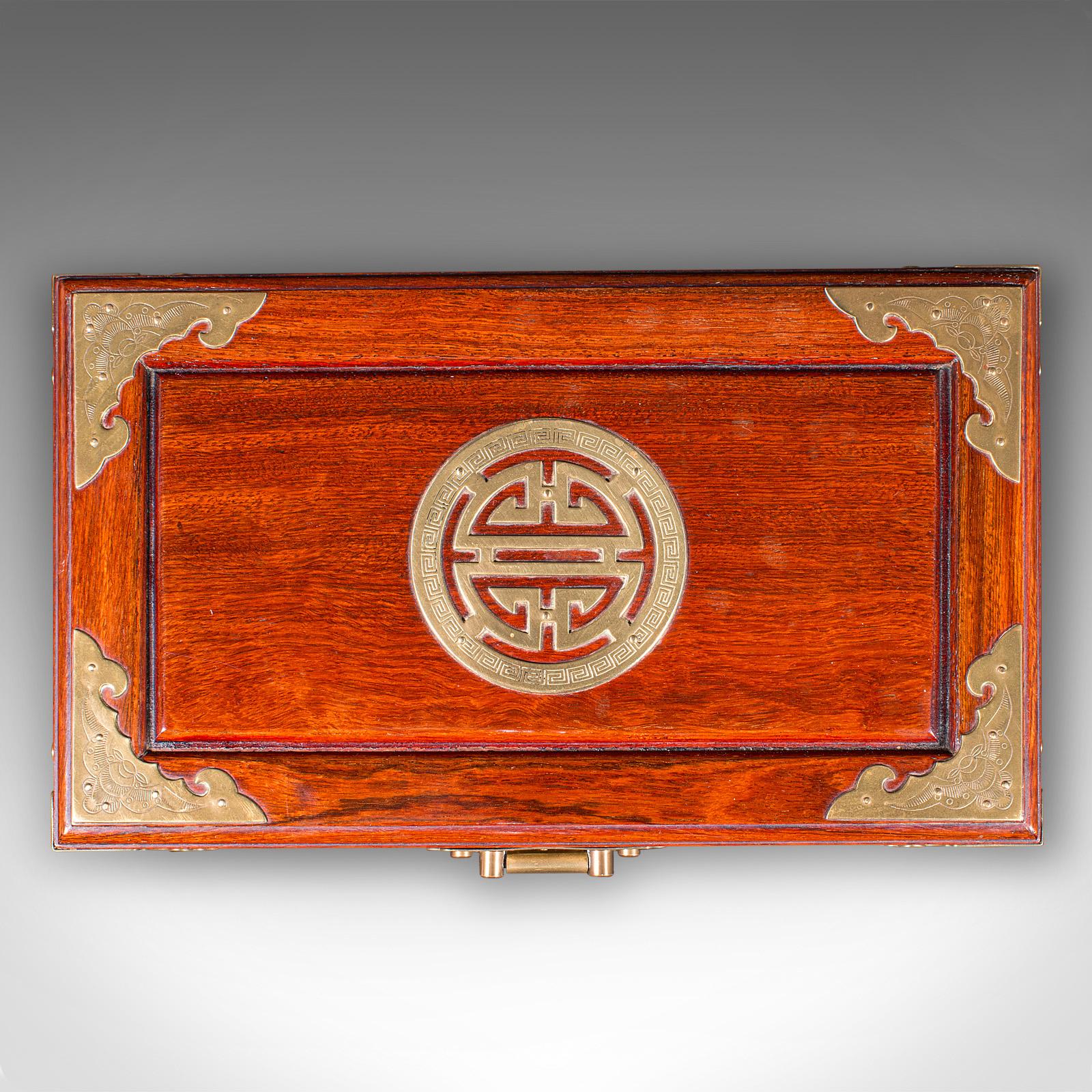Late 20th Century Vintage Jewellery Box, Oriental, Dressing Table Keepsake Case, Circa 1970 For Sale