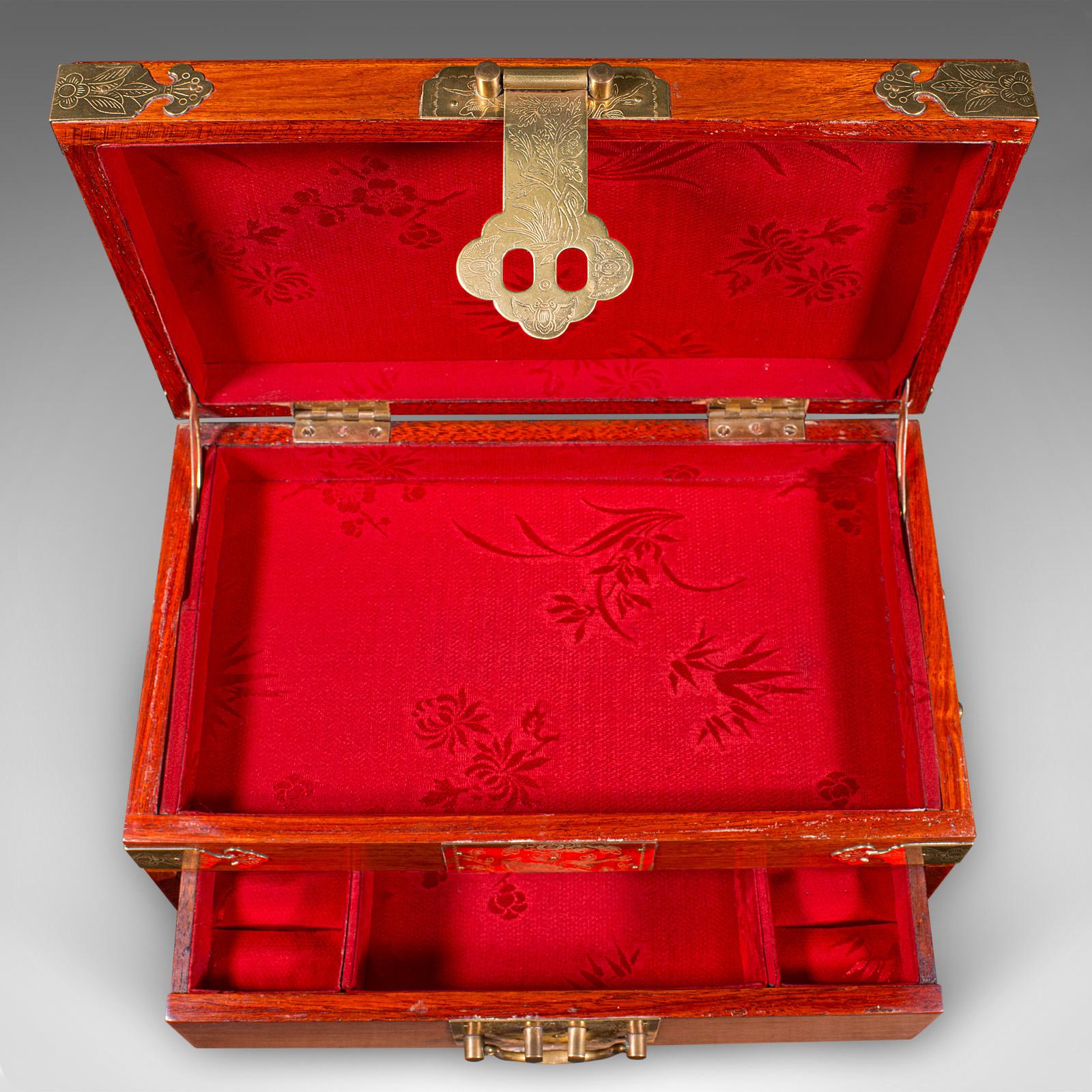 Vintage Jewellery Box, Oriental, Dressing Table Keepsake Case, Circa 1970 For Sale 1