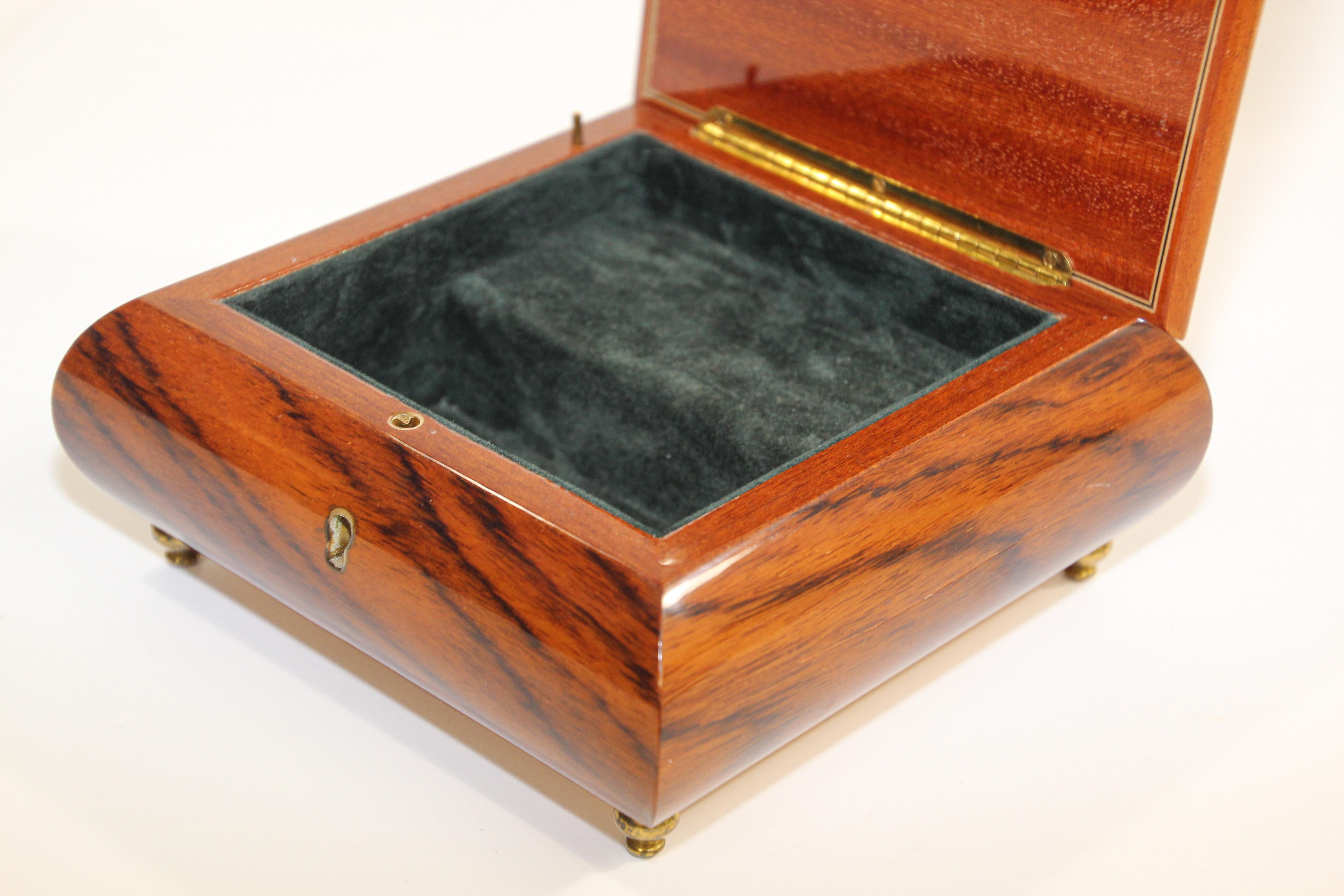 Fruitwood Vintage Jewelry Box Hand-Made in Italy