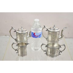 Vintage J.F. Curran & Co Victorian Silver Plated Small Coffee Tea Set - 4 Pc Set
