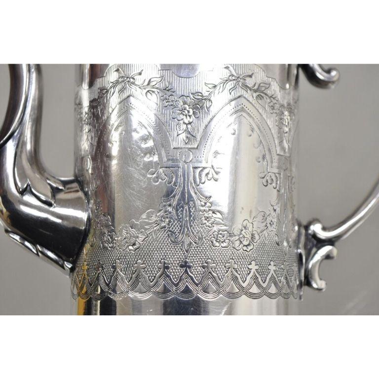 Jahrgang J.F. Curran & Co viktorianisches versilbertes kleines Kaffee- und Teeservice - 4er-Set, viktorianisch (20. Jahrhundert) im Angebot