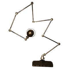 Vintage Jielde 8 Arm Industrial Floor Lamp Mounted on to a V8 Flathead
