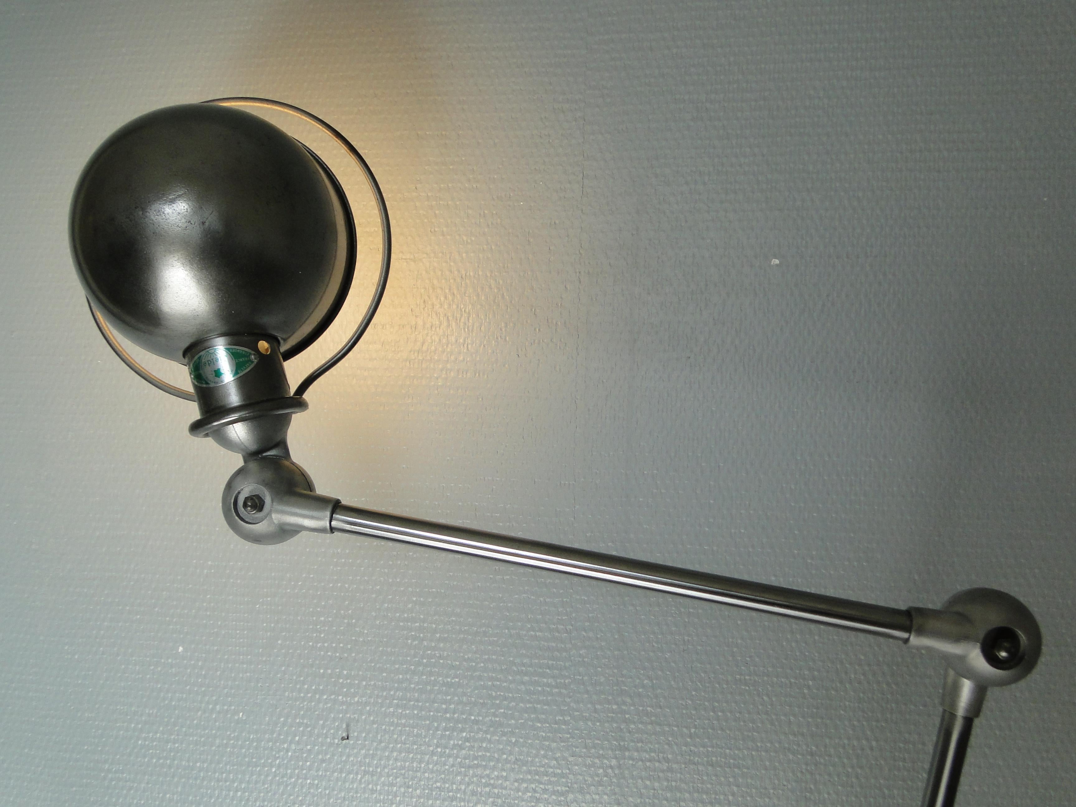 Jean Louis Domecq Jielde Lamp 2 Arms Brushed French Industrial 6