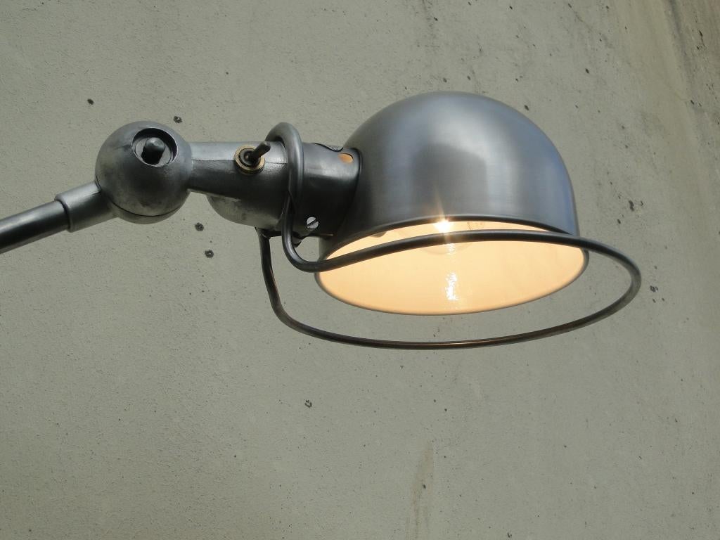  Jean Louis Domecq Jielde  Lamp 2 Arms  Brushed French Industrial  In Good Condition For Sale In Lège Cap Ferret, FR