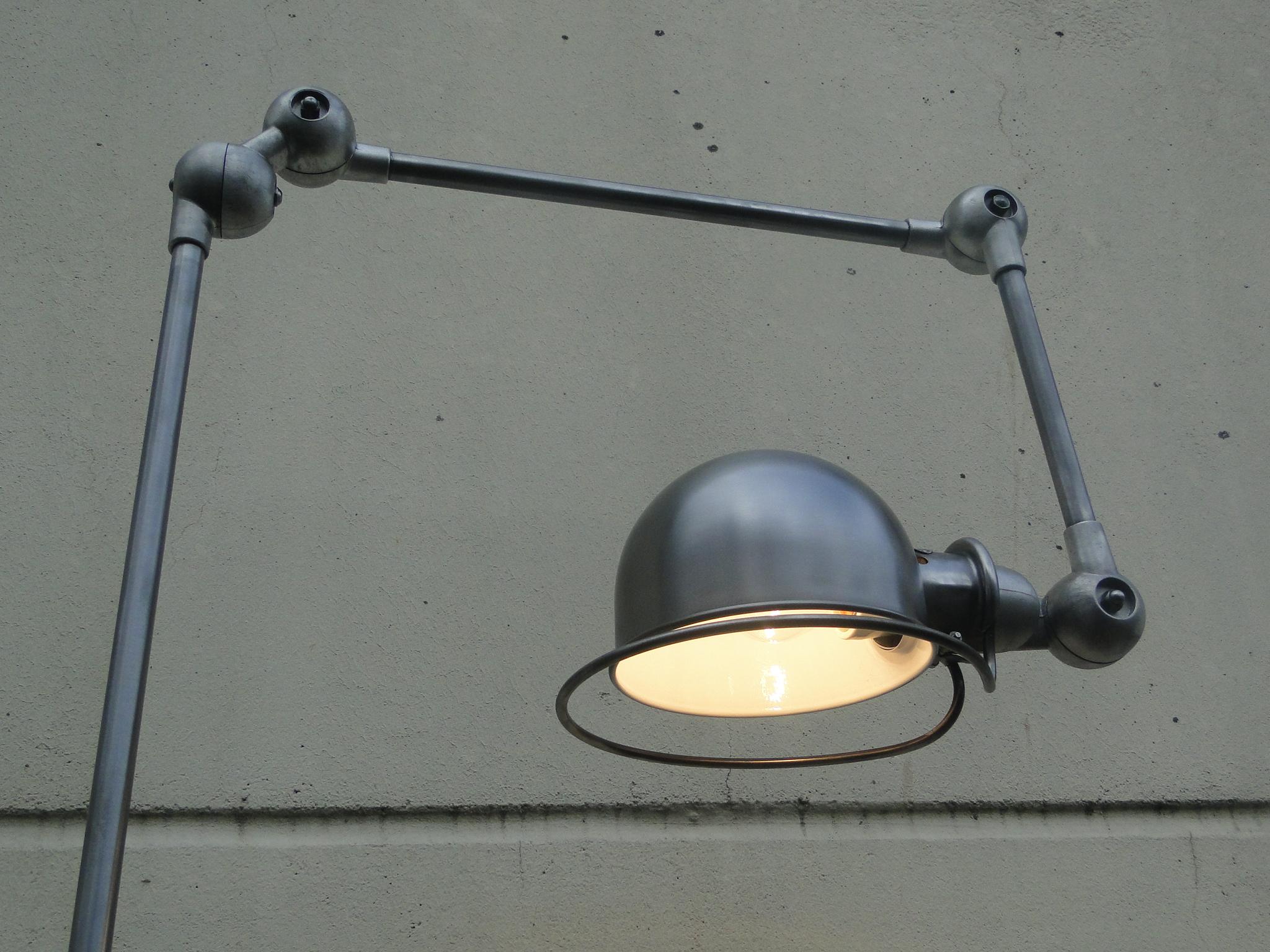 20th Century  Jean Louis Domecq Jielde  Lamp Brushed  3 Arms French Industrial  For Sale